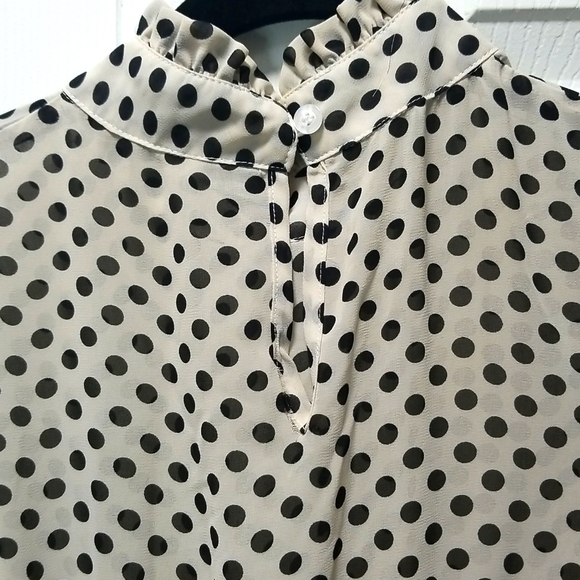 Boohoo Polka Dot Chiffon 3 Tiered Midi Dress Size 4 - Picture 8 of 11